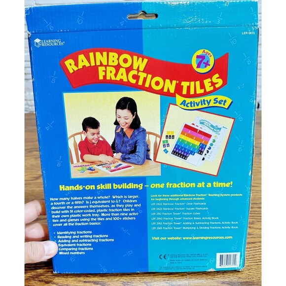 Learning Resources Rainbow Fraction Plastic Tiles Activity Set - Picture 6 of 6